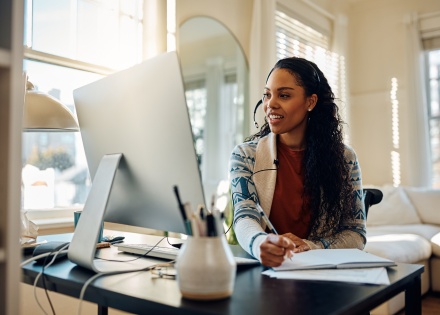 HR manager researching the best enterprise payroll software