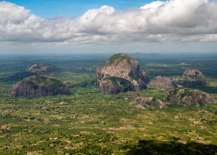  Aerial view of Nampula’s rock formations in Mozambique