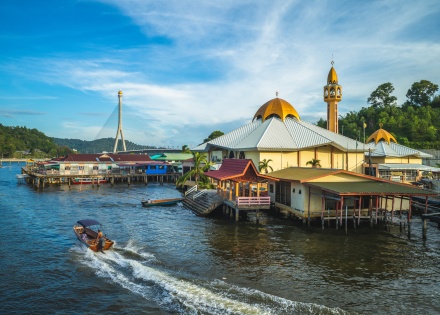 Kampong Ayer water village in Bandar Seri Begawan Brunei