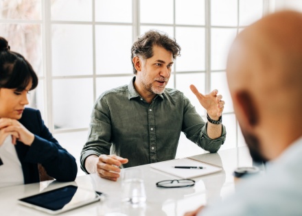 HR team discussing managing generation X in the workplace