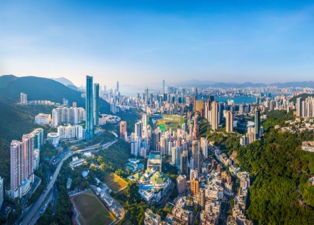 Aerial view of Happy Valley Hong Kong