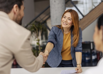 HR team meeting to discuss how to hire employees in Denmark