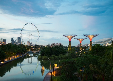 Garden at the Marina Bay area in Singapore