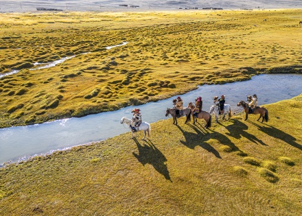 Kazakhs in Bayan Olgii, eagle hunting during Kazakhstan’s public holidays