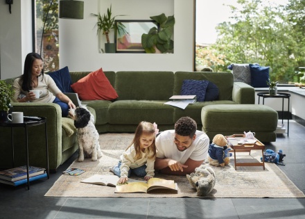 Family spending quality time together at home during a Sudanese public holiday