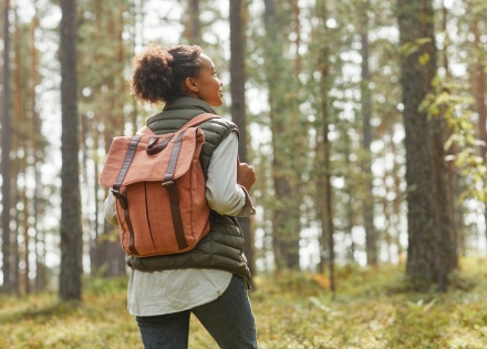 Woman out on a hike during Mozambique’s public holidays