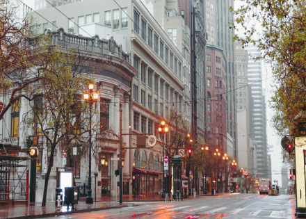 Empty street in the city