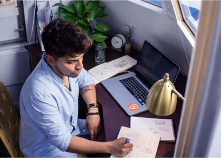 Man working at a desk