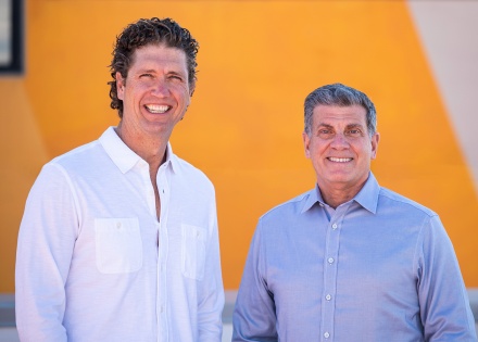 Photo of Ben Wright and Frank Calderoni