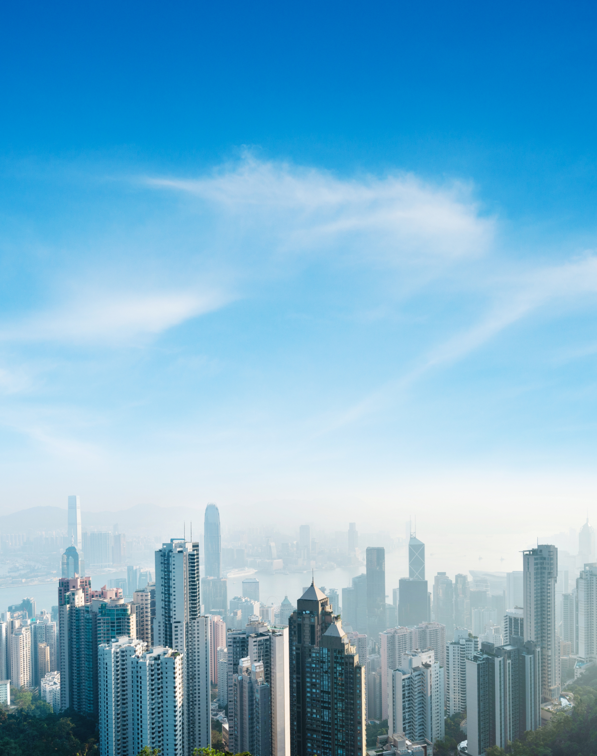 Scenic view of Hong Kong