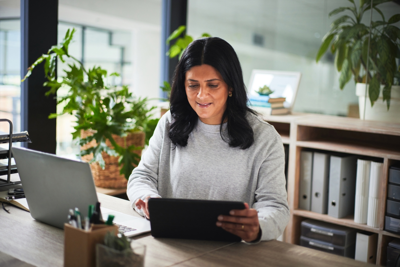HR manager researching payroll security best practices