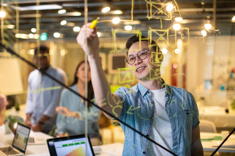 Global HR manager explaining work visas in Eswatini to colleagues