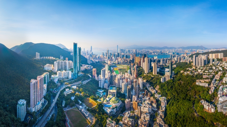 Aerial view of Happy Valley Hong Kong