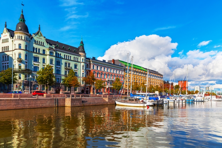 Old Town pier on the Baltic in Helsinki, Finland
