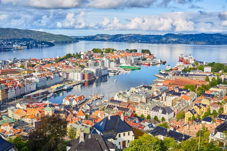 Bergen as seen from Fløyen in Norway