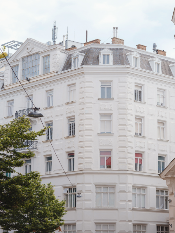Historic white building in Austria