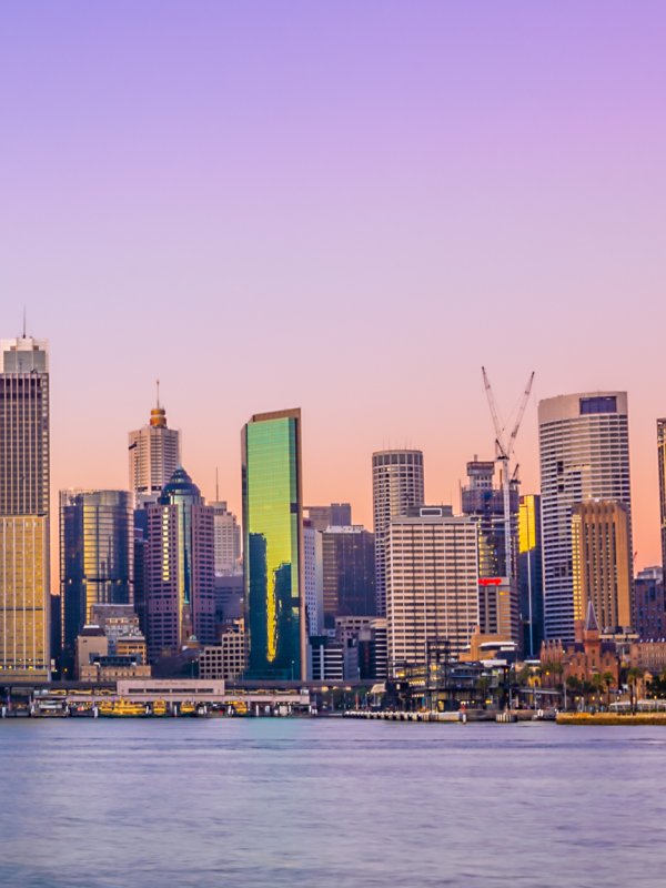Australian skyline at dusk