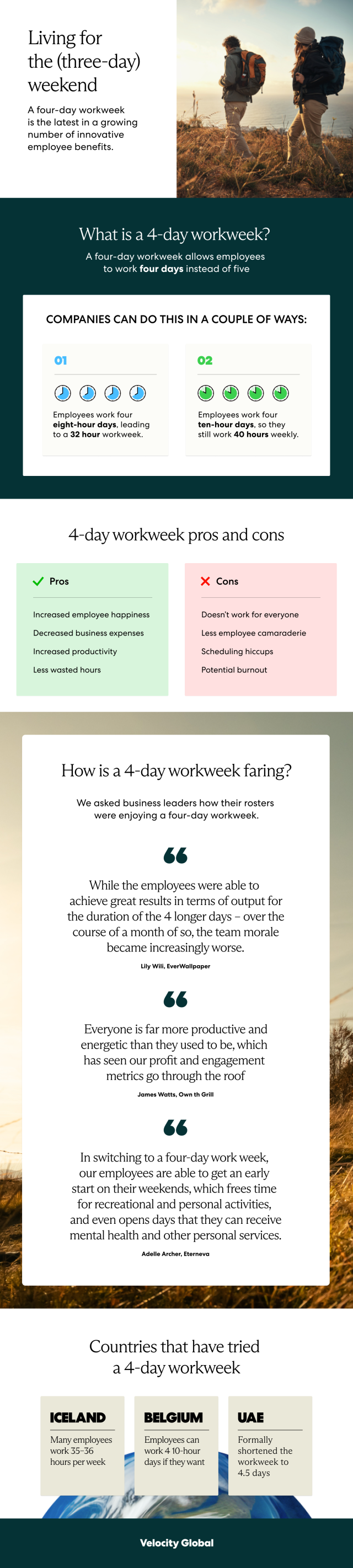 A four-day workweek is the latest in a growing number of innovative employee benefits.