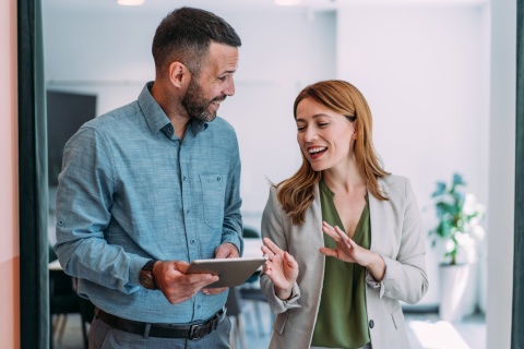 HR team members discussing how to hire in Liberia