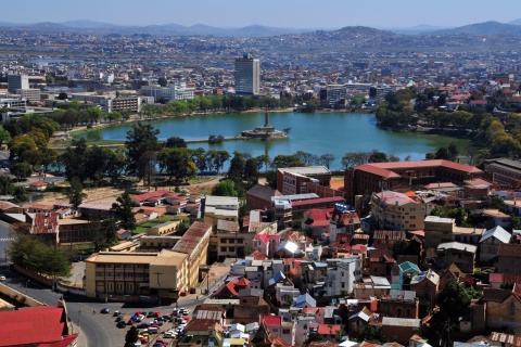 Skyline view from the Haute Ville Antananarivo in Madagascar