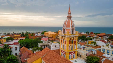 Aerial view of Cartagena Tower in Columbia