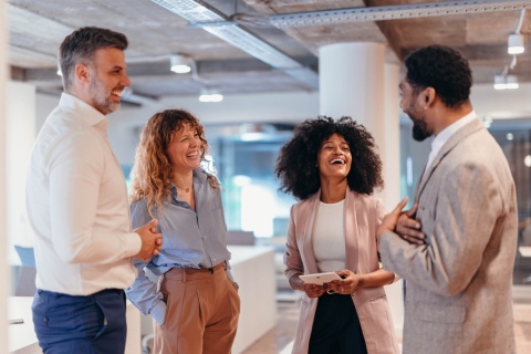 Global HR managers discussing business culture in Mongolia