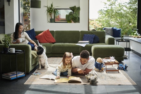 Family spending quality time together at home during a Sudanese public holiday