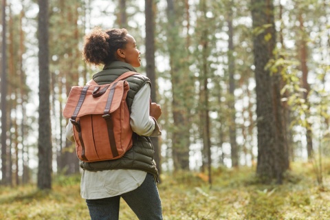 Woman out on a hike during Mozambique’s public holidays