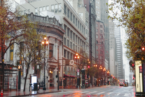 Empty street in the city